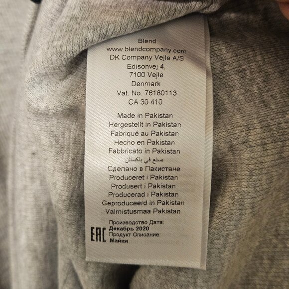 Blend Mens Long Sleeve T-Shirt 3XL Gray Henley Waffle Knit Pullover BHNoble Tee - Picture 9 of 12